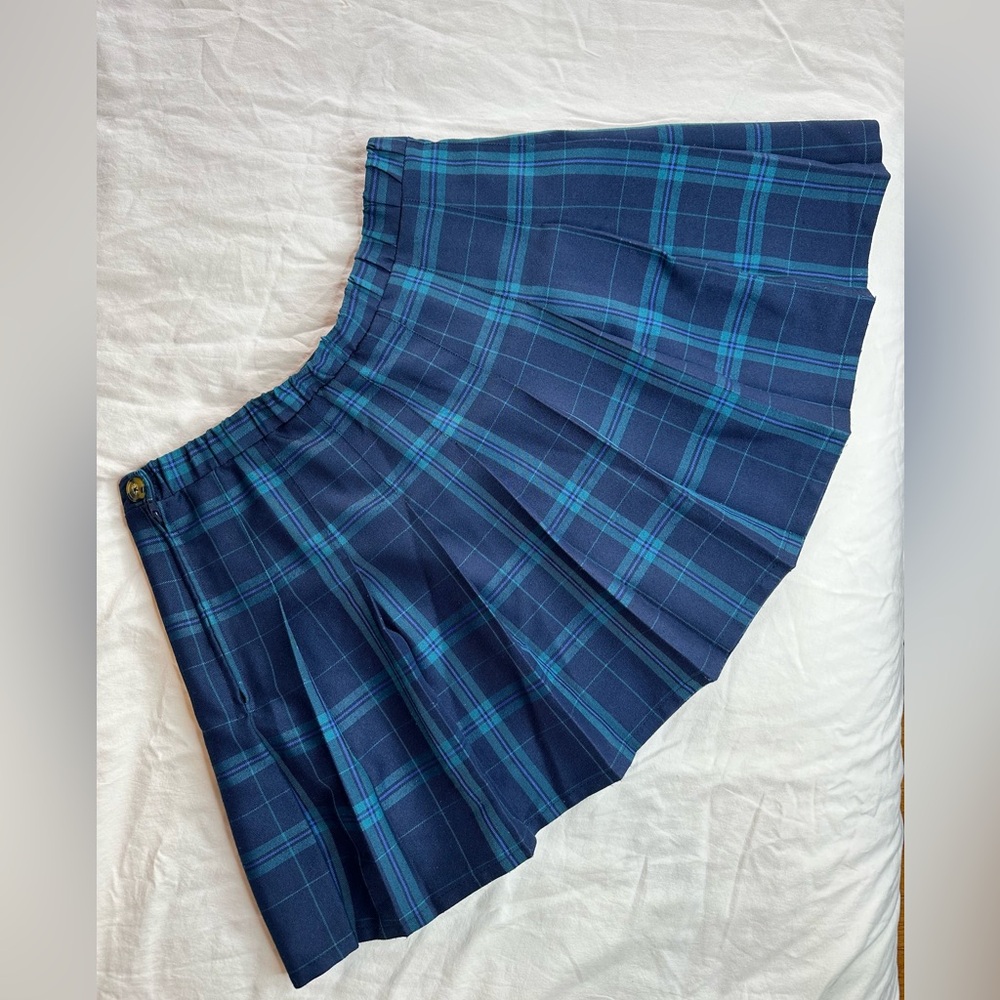 Plaid Pleated Skirt
